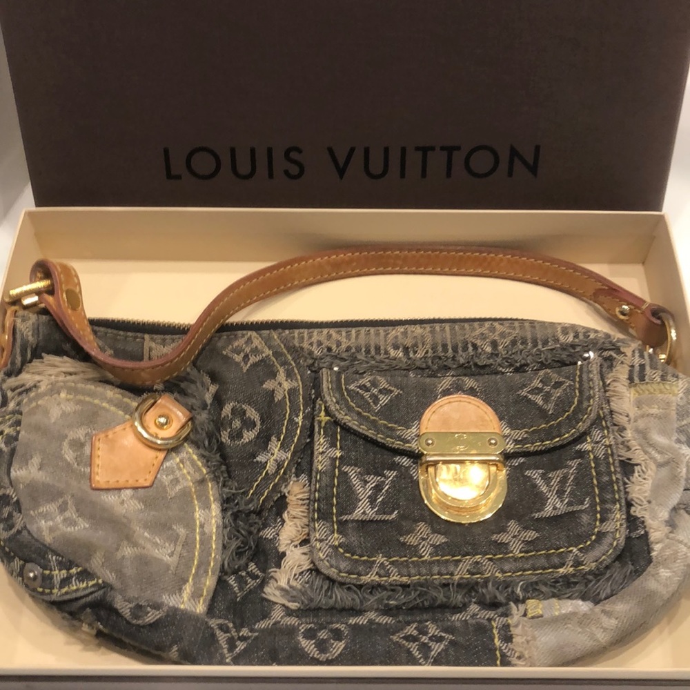 Louis Vuitton patchwork denim bag